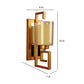 ELIANTE Oro Metal Wall Light Gold for Living Room, Bedroom, Dining Room, Kitchen | 3 Years Warranty | LED Lamp Included
