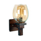ELIANTE Illusive Brown Wood Wall Lights - Aj-07-1W-Gold | 3 Years Warranty | Free - LED LAMP