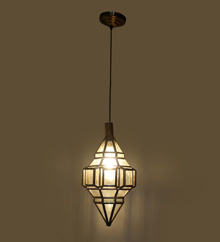 ELIANTE by Jainsons Lights | Emira Gold Iron Hanging Light | E27 Holder | Included Bulb | Lights | Gold Iron Hanging Light | for Living Room, Bedroom, Hallway | E27 Holder | 3 Year Warranty