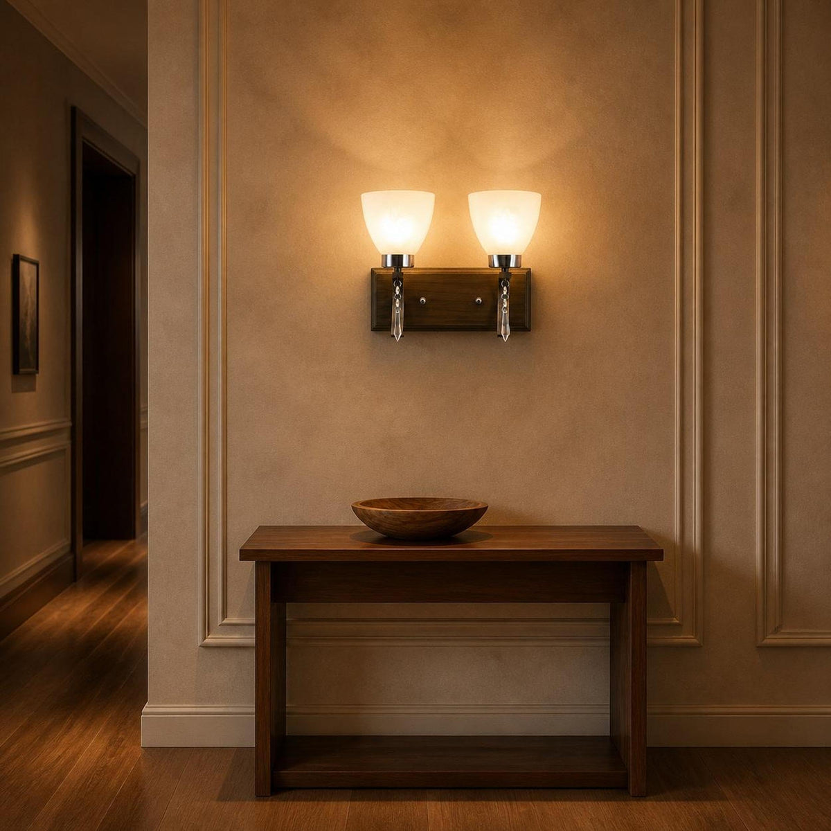 ELIANTE Yellow Glass Wall Sconces - S-89-2W - | 3 Years Warranty | with LED Lamp(s) Included