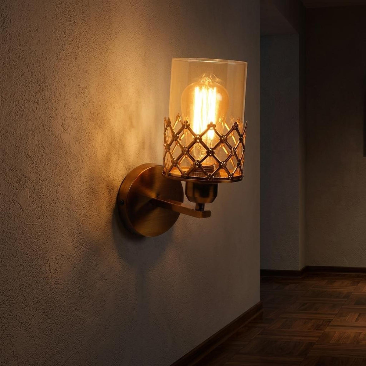 ELIANTE Dateless Iron Wall Lights Gold for Living Room, Bedroom, Dining Room, Kitchen | 3 Years Warranty | with LED Lamp(s) Included
