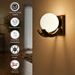 ELIANTE Wood Wall Light Black for Living Room, Bedroom, Dining Room, Kitchen | 3 Years Warranty | with LED Lamp(s) Included