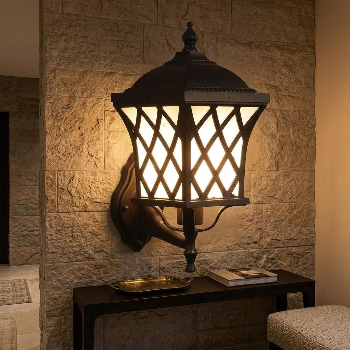 ELIANTE by Jainsons Lights | Copper Die Casting Outdoor Wall Light - Express-Copper-WALL | Copper Metal Wall Light | for Living Room, Bedroom, Hallway | E27 Holder | 3 Year Warranty