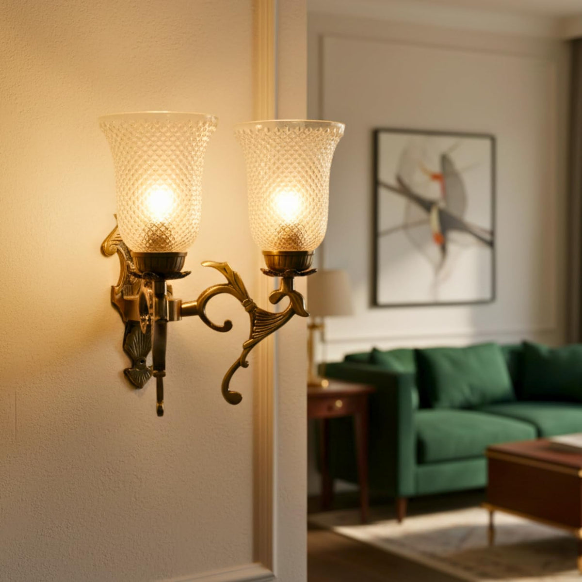 Antique Brass aluminium  Wall Lights -M-3008-2W - Included Bulbs