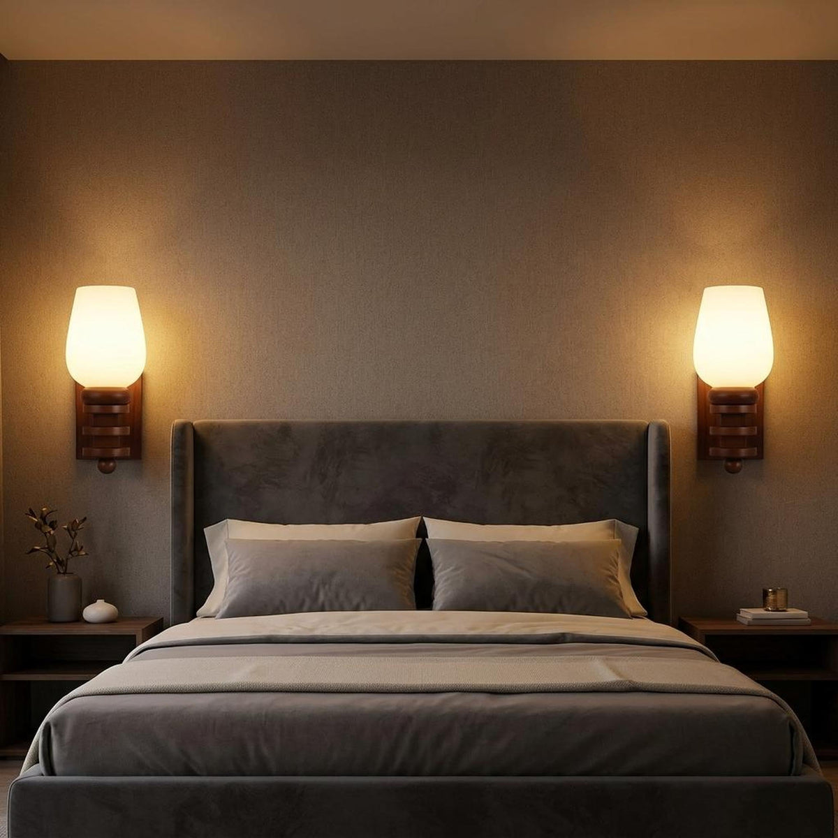 ELIANTE Red Wood Wall Light12018-1W | 3 Years Warranty | LED Lamp Included