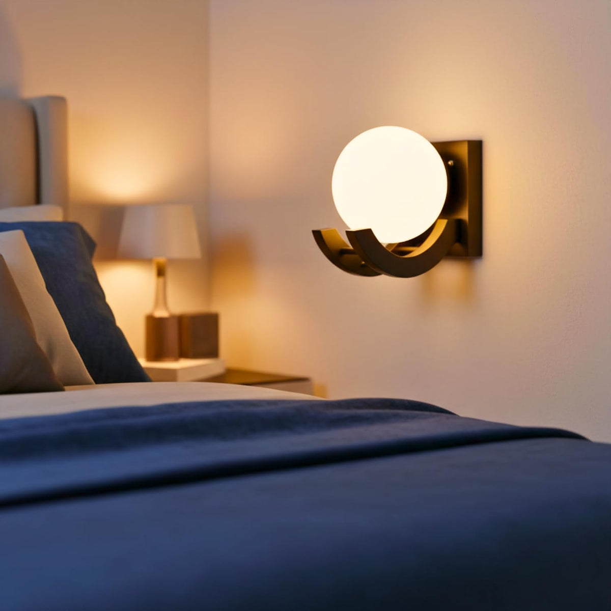 ELIANTE Wood Wall Light Black for Living Room, Bedroom, Dining Room, Kitchen | 3 Years Warranty | with LED Lamp(s) Included