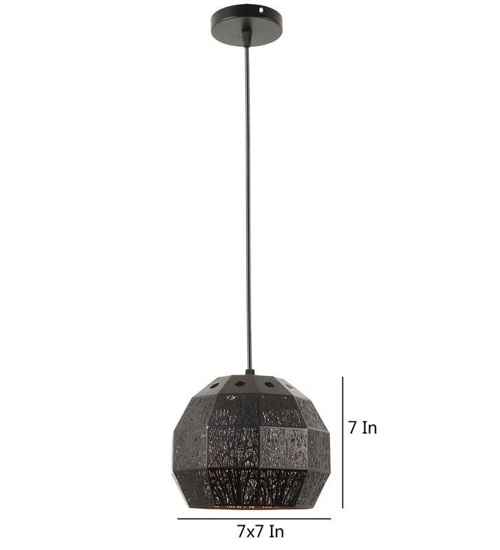 ELIANTE Industrial Hanging Light | Black and Gold Metal | Decorative Pendant for Living Room, Bedroom, Dining Room, Kitchen | with LED Lamp(s) Included | 3 Years Warranty