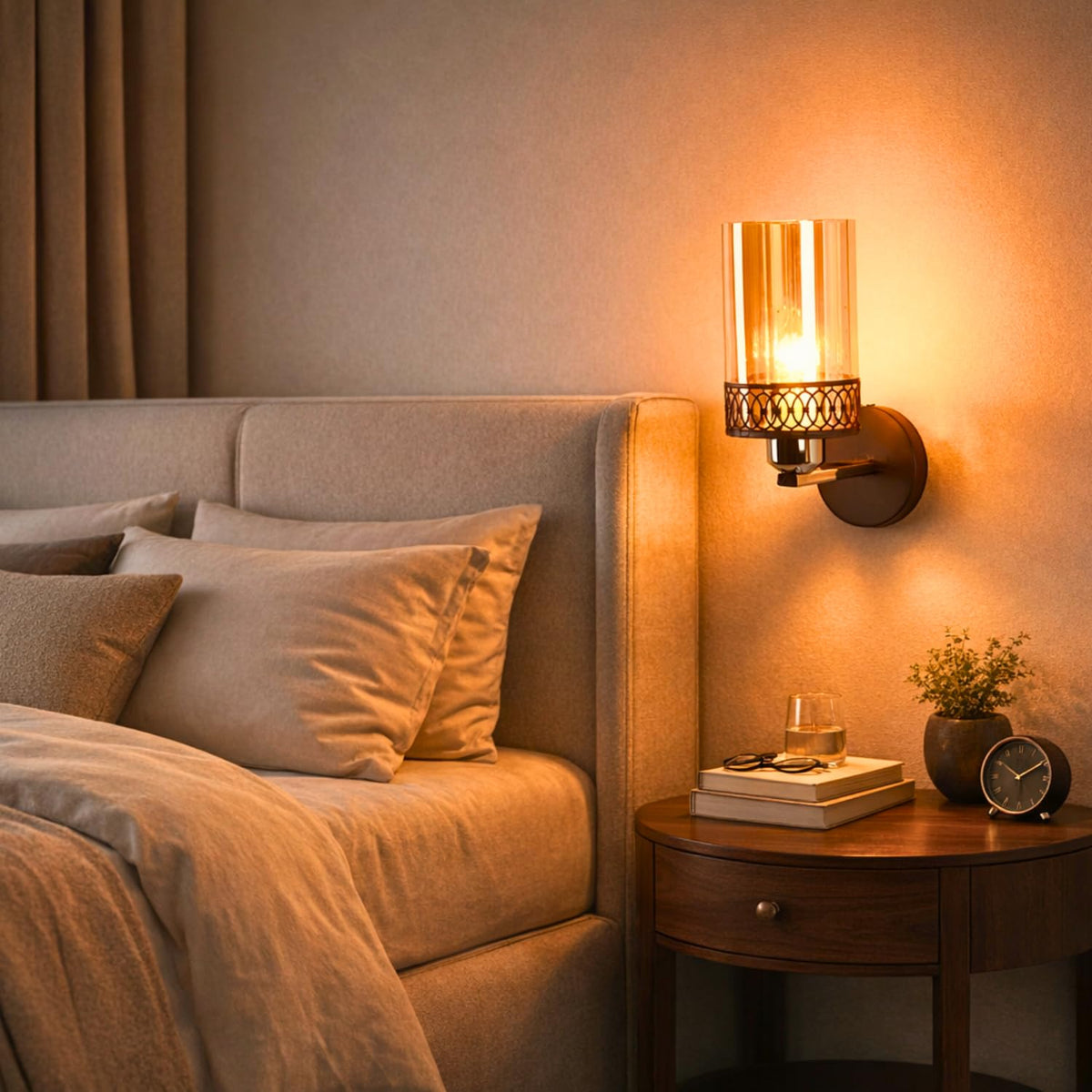 Andre Metal Wall Mounted Uplight Sconce (Black) | 286-1W | Included Bulb | Eliante by Jainsons Lights