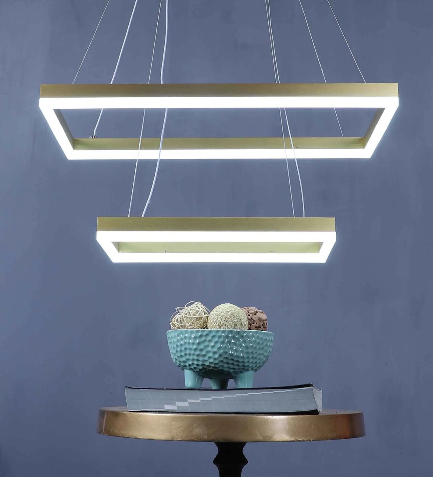 Elmina Gold Acrylic Hanging Light  | Inbuilt LED |  | 1215 | Included Bulb | Eliante by Jainsons Lights