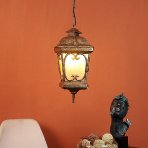 ELIANTE Gold Aluminium Base White Acrylic Shade Hanging Light - F-085-1Lp - Bulb Included