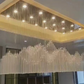 Glaciera Chandelier – Handcrafted Borosilicate Glass Luxury Lighting for Duplex & Atriums
