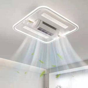 JS-FO - FI-7540 High Speed Bladeless Ceiling Fan with Light White Finish Acrylic Blades
