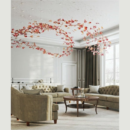 FLAMENCO Hand-Blown Glass Petal Suspension Collection – full view