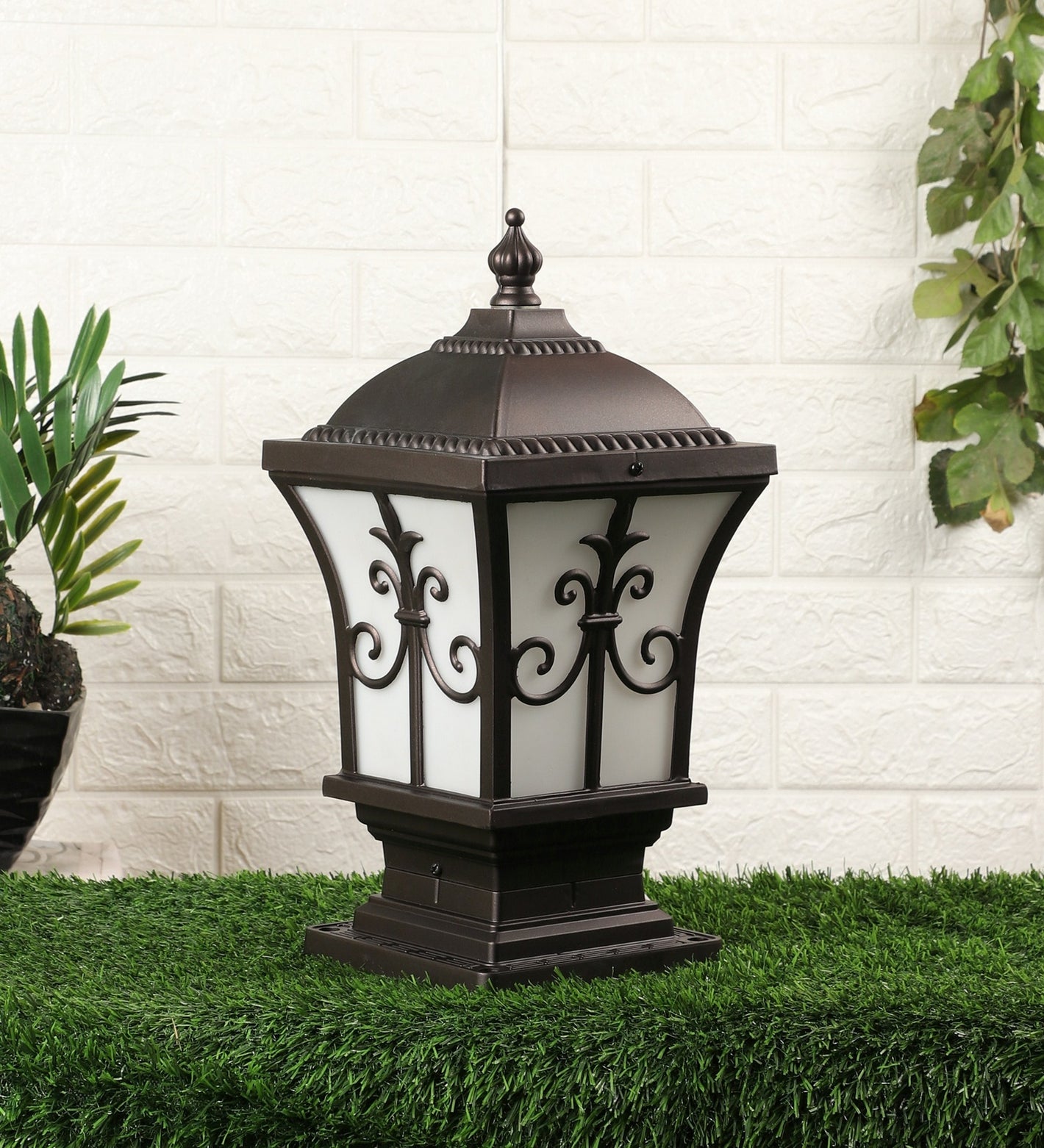 Coffee Diecasting Outdoor Gate Light / Garden Light - FLOWER-COFFEE