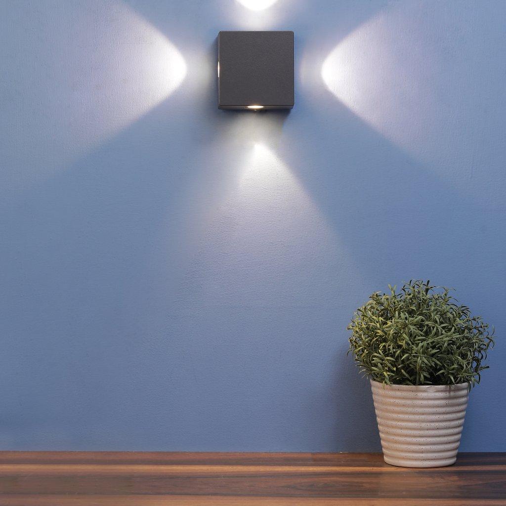 Grey Metal Outdoor Wall Light SL-2004-12WT-SQ