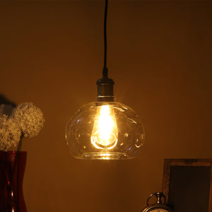 Antique Brass Metal Hanging Light FOOTBALL-CLEAR-HL