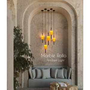 JS-TL Marble Rollo Pendant Light Modern Hanging Lights