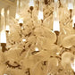 Frosted Alabaster Foliage Chandelier – A Statement Piece for Grand Foyers