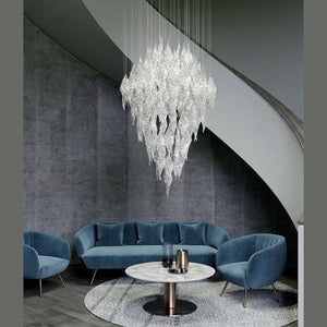 FROSTY LEAVES Hand-Blown Crystal Suspension Collection – full view