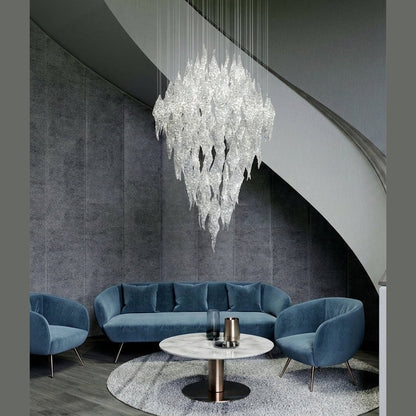 FROSTY LEAVES Hand-Blown Crystal Suspension Collection – full view