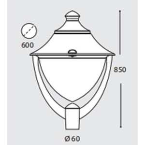 Fumangali BEEPE 500 Led Pole Head Lights 30w/50w Black Made in Italy