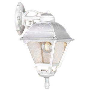 Fumangali BISSO CEFA Classic Decorative Outdoor Wall Light E27 Black/White Made in Italy