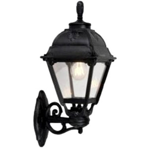 Fumangali BISSO CEFA Classic Decorative Outdoor Wall Light E27 Black/White Made in Italy