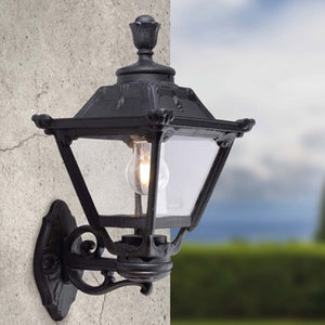 Fumangali BISSO GOLIA Classic Decorative Outdoor Wall Light E27 Black/White Made in Italy
