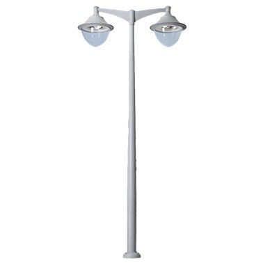 Fumangali EKTRO 4000 with 2L Pilar with VIVI 500 Led Pole Lights with Pole 2x50w Grey Made in Italy