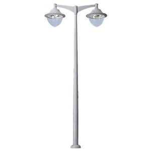 Fumangali EKTRO 5000 with 2L Pilar with VIVI 500 Led Pole Lights with Pole 2x60w Grey Made in Italy