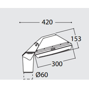 Fumangali GIORGIO (OUT LAMP & POST) Led Pole Head Lights 18w Black Made in Italy