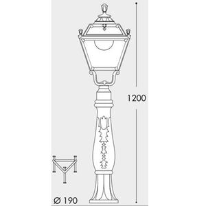 Fumangali IAFET. R TOBIA Classic Garden Bollard Lights 15w/30w Black/White Made in Italy