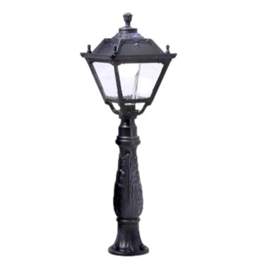 Fumangali IAFET. R TOBIA Classic Garden Bollard Lights 15w/30w Black/White Made in Italy