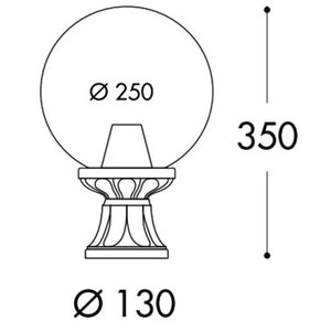 Fumangali MIKROLOT G250 Modern Gate Lights E27 Black/White Made in Italy