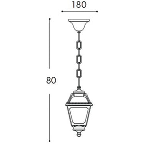 Fumangali SCIHEM MARY Outdoor Hanging Lights E27 Black/White Made in Italy