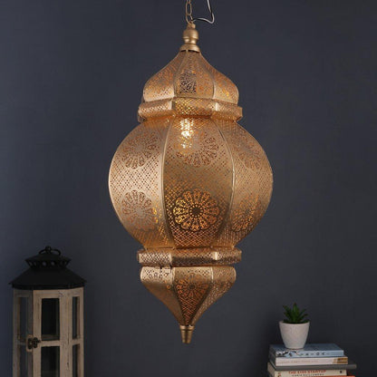 Gold Metal Hanging Light - GADA-HL-BIG-GD - Included Bulb