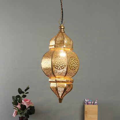 Gold Metal Hanging Light - GADA-MED-HL-GD - Included Bulb