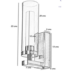JS-SCH Glassmo Wall Lamp Antique Brass 6w Led Wall Lights