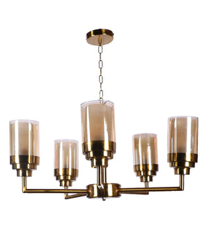 Glowra Gold Iron Chandelier  | E27 holder | Included Bulb | Eliante by Jainsons Lights