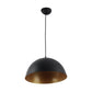 Black & Gold Metal Hanging Light GOLA-12-INCH-P5-BK-GOLD