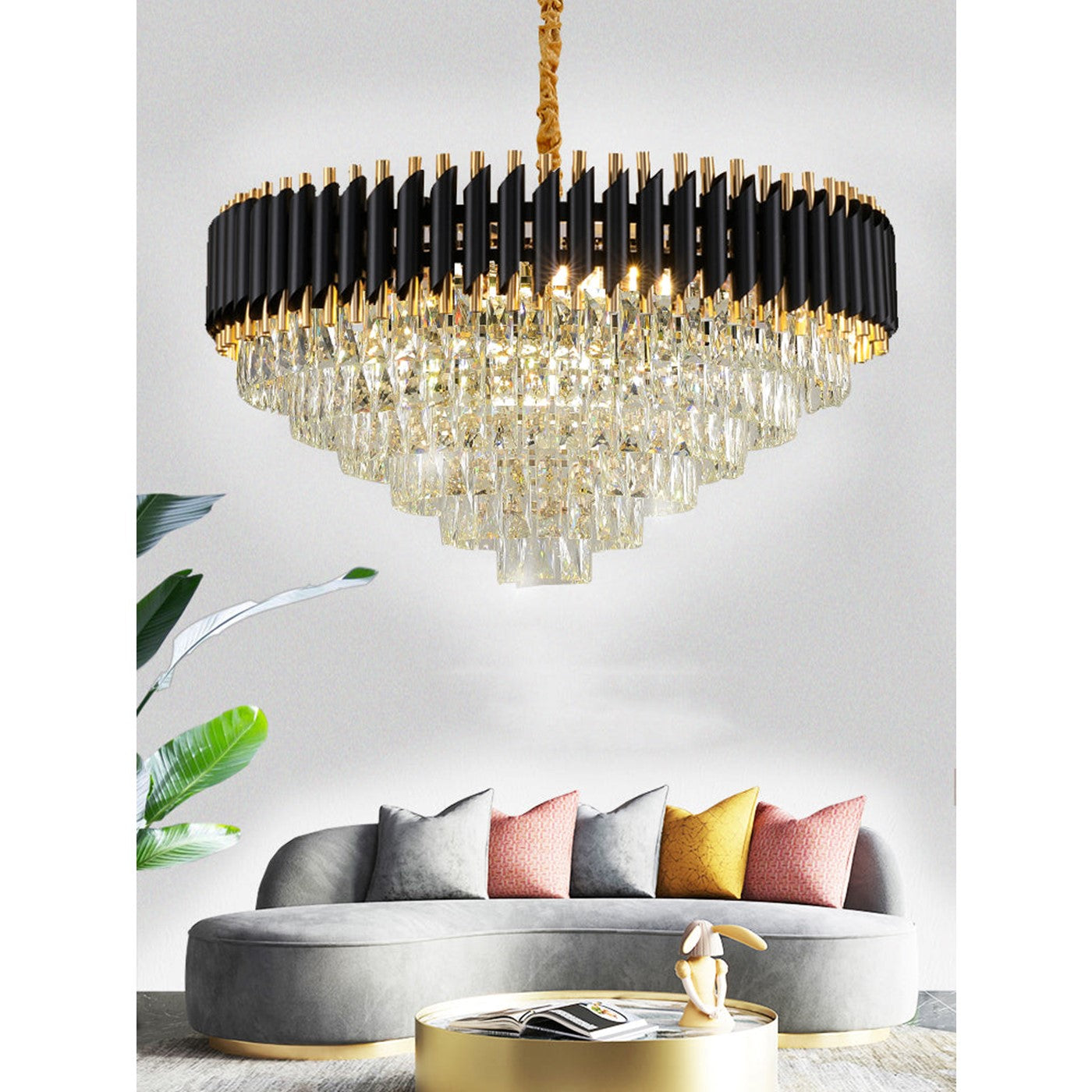 Black Mamba Luxury K9 Crystal LED Chandelier Series | Round, Rectangle & Double Height Designs