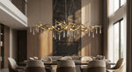 Twisted Gold Branch Crystal Chandelier - custom bespoke design