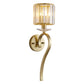 GOLD CRYSTAL GLASS SHADE WALL LIGHT METAL - GOLD