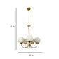 Gabrielle Gold Iron Globe Chandelier | JS-27001-5LP | Included Bulb | Eliante by Jainsons Lights