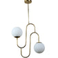 Baley Gold Iron Hanging Light | 5019-2LP | Included Bulb | Eliante by Jainsons Lights