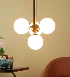 Nirvana Gold Iron Cluster Hanging Light | 5020-4LP | Included Bulb | Eliante by Jainsons Lights