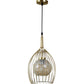 Yokos Gold Iron Hanging Light | pinzar-1lp-gold | Included Bulb | Eliante by Jainsons Lights