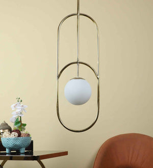 Ainsley Gold Iron Hanging Light | 5018-1hl | Included Bulb | Eliante by Jainsons Lights