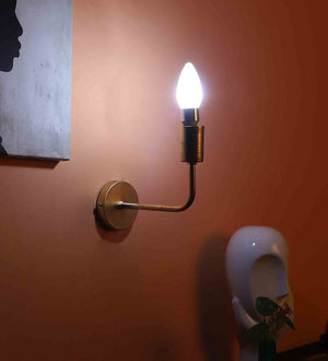 Creative Iron Candle Wall Light (Gold) | 1041-1W | Included Bulb | Eliante by Jainsons Lights