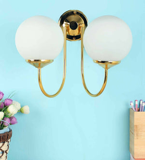 Contemporary Gold Iron Wall Sconces | JS-27001-2W | Included Bulb | Eliante by Jainsons Lights